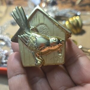 Gold Birdhouse Ornament for Pets